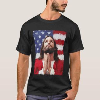 Camiseta Bandera Americana Patriótica 4 de Julio Jesús Oran