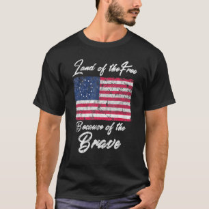 Camiseta Bandera Americana Patriótica Betsy Ross Con 13 Est