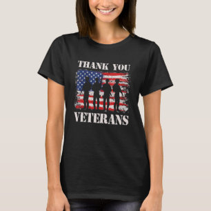 Camiseta Bandera Americana Patriótica Gracias Veteranos Par