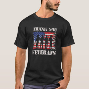 Camiseta Bandera Americana Patriótica Gracias Veteranos Par