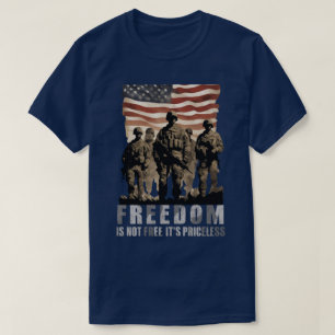 Camiseta Bandera Americana Patriótica La libertad no es gra