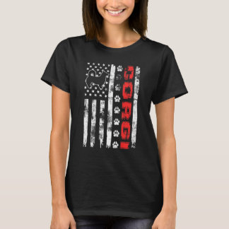 Camiseta Bandera Americana Patriótica Vintage Usa Corgi