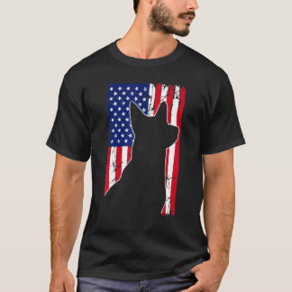 Camiseta Bandera Americana Perro Ganadero Australiano Papá 