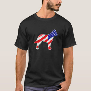 Camiseta Bandera Americana Perro Patriótico Ganado Australi