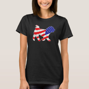 Camiseta Bandera Americana Perro Patriótico Maltés Papá Per