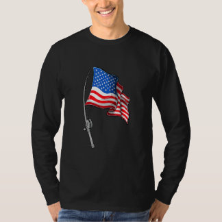 Camiseta Bandera Americana Pesca 4 De Julio Patriótico Pesc