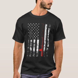 Camiseta Bandera Americana Pesca Rod EEUU Regalo Patriótico