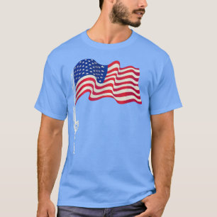 Camiseta Bandera Americana Pescador Rod 4 De Julio Fenómeno
