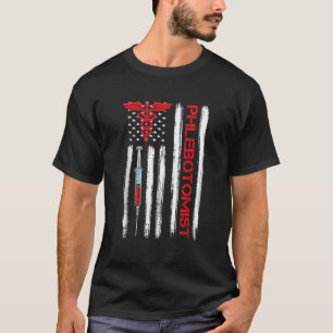 Camiseta Bandera Americana Phlebotomist Phlebotomy Tech Blo