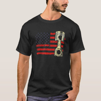 Camiseta Bandera americana Piston Muscar Auto Patriótico Vi