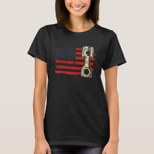 Camiseta Bandera americana Piston Muscar Auto Patriótico Vi