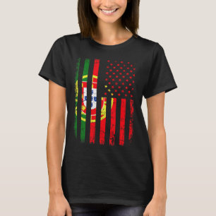 Camiseta Bandera americana portuguesa Orgullo de Portugal A