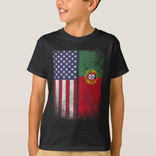 Camiseta Bandera Americana Portuguesa Portugal EE. UU. Para