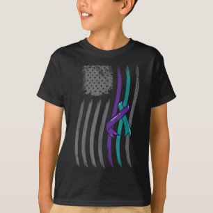 Camiseta Bandera Americana Prevención Del Suicidio Concienc