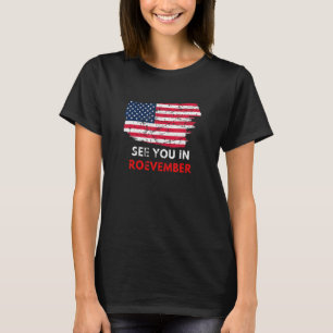 Camiseta Bandera americana Pro Roe de Mujeres Te veo en Roe