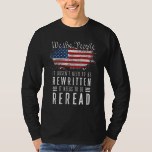 Camiseta Bandera Americana Que Necesita Ser Leída De Nuevo