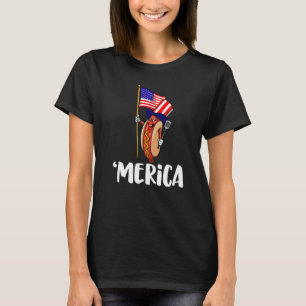 Camiseta Bandera Americana Rana Mujeres Rana Amor 7