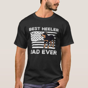 Camiseta Bandera Americana Red Blue Heeler Padre Perro Gana