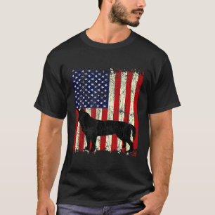 Camiseta Bandera Americana Red Blue Heeler Perro de Ganado 