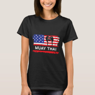 Camiseta Bandera Americana Regalo de Muay Thai Tailandia Ar