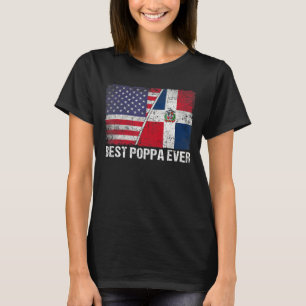 Camiseta Bandera Americana República Dominicana Mejor Poppa