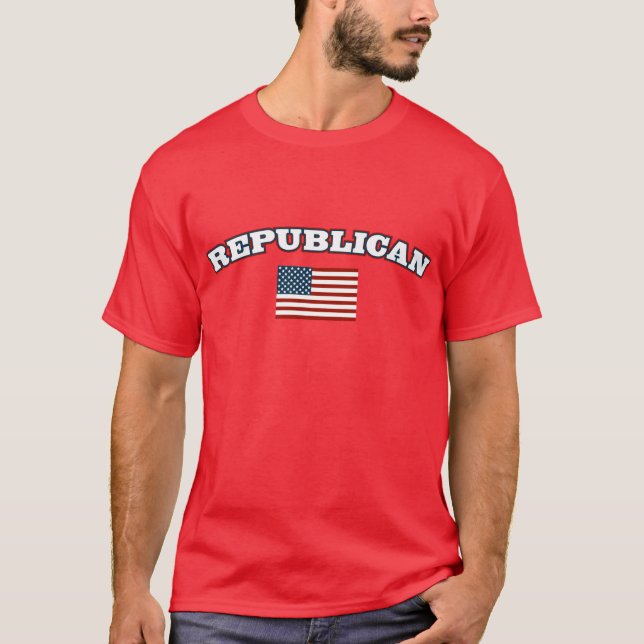 Camiseta Bandera americana republicana (Anverso)