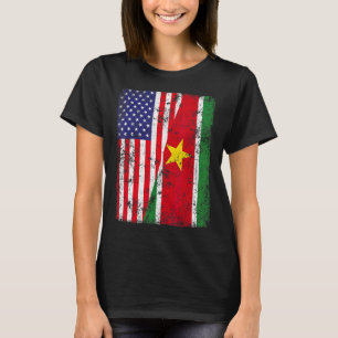 Camiseta Bandera Americana Retro Patriótico Bandera De Suri