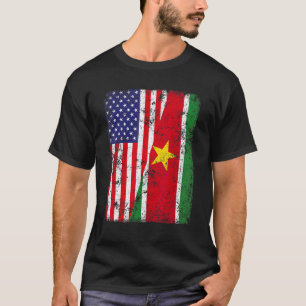 Camiseta Bandera Americana Retro Patriótico Bandera De Suri