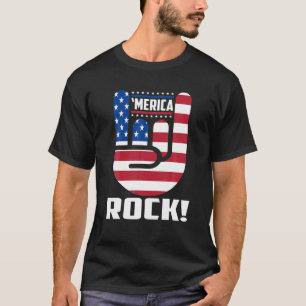 Camiseta Bandera Americana Rock Patriótico 4 De Julio