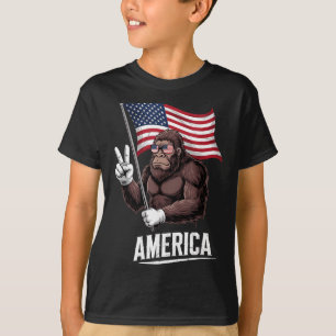 Camiseta Bandera Americana Rojo Blanco Azul Patriótico 4 de