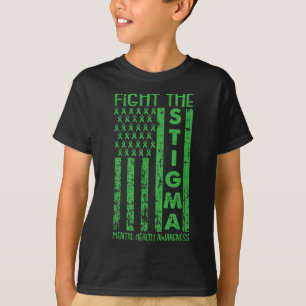 Camiseta Bandera Americana Sensibilización sobre Salud Ment