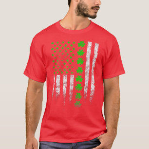 Camiseta Bandera Americana Shamrock Clover St Patricks Day 