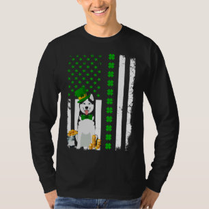 Camiseta Bandera Americana Siberian Husky Dog Funny St Patr