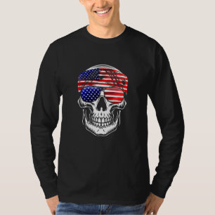 Camiseta Bandera Americana Skull Usa Flag Head Bandana Sung
