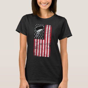 Camiseta Bandera americana Skydiving Parachute Extreme Spor