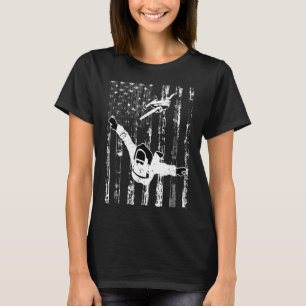 Camiseta Bandera Americana Skydiving Usa Flag Skydiver Shir