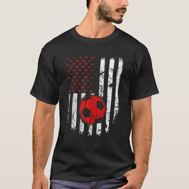 Camiseta Bandera Americana Soccer Estados Unidos Patriótico (Anverso)
