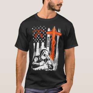 Camiseta Bandera Americana Soldadora Regalo De Ee.Uu. Patri