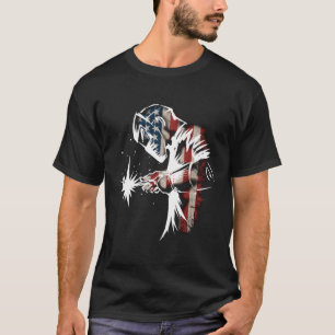 Camiseta Bandera Americana Soldadora Usa Patriotic Welder