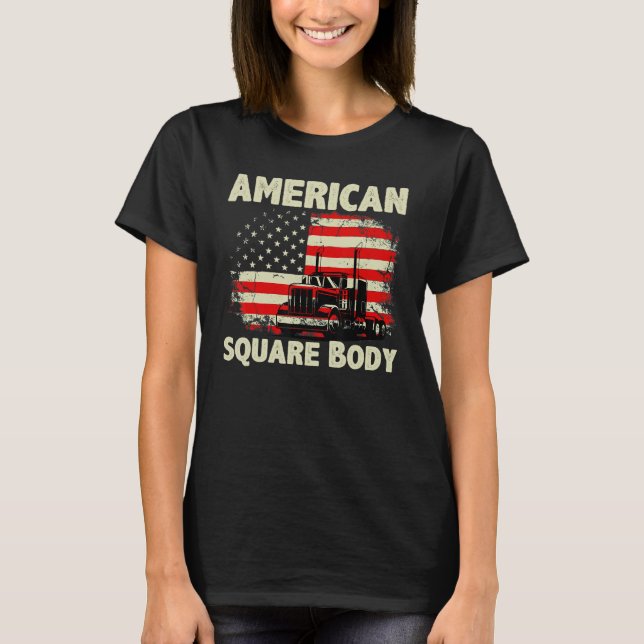 Camiseta Bandera Americana Square Body American Squarebody  (Anverso)