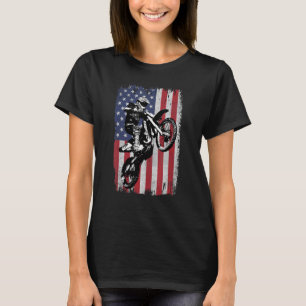 Camiseta Bandera Americana Sucia Bicicleta Motocross Enduro