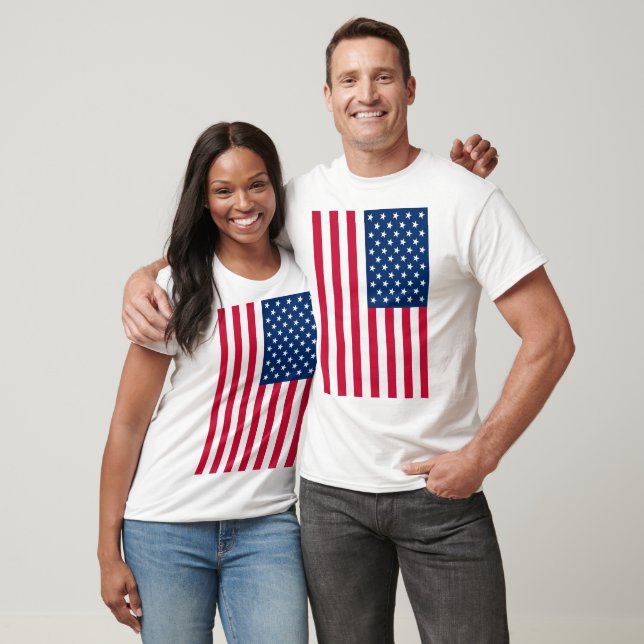 Camiseta Bandera Americana T-Shirt USA - Patriótico (Unisexo)
