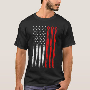 Camiseta Bandera americana tambalea a los tambores de Estad