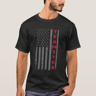 Camiseta Bandera Americana Teamster Conductor De Camiones P