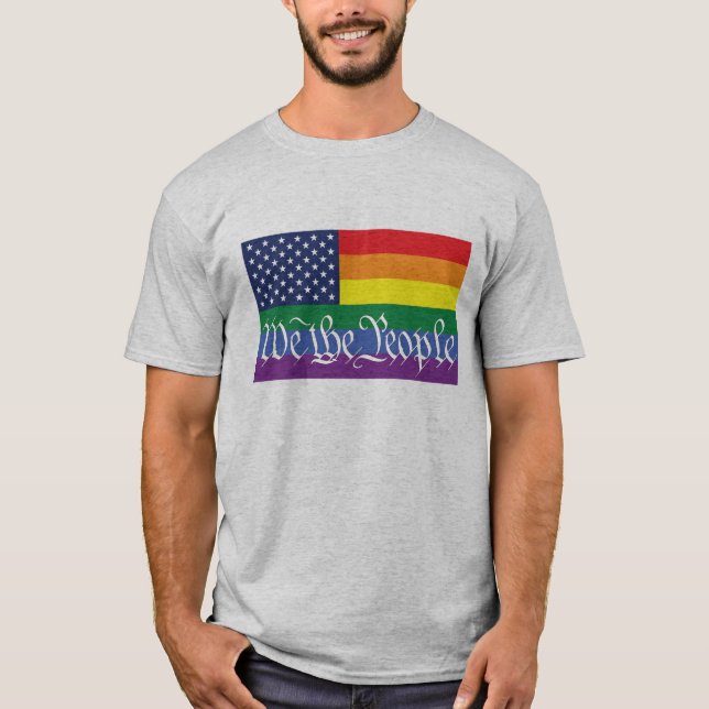 Camiseta Bandera americana temática del orgullo (Anverso)