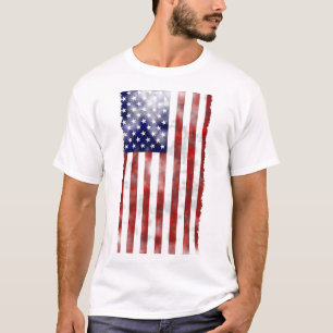 Camiseta Bandera Americana Texturizada Grunge Patriótica