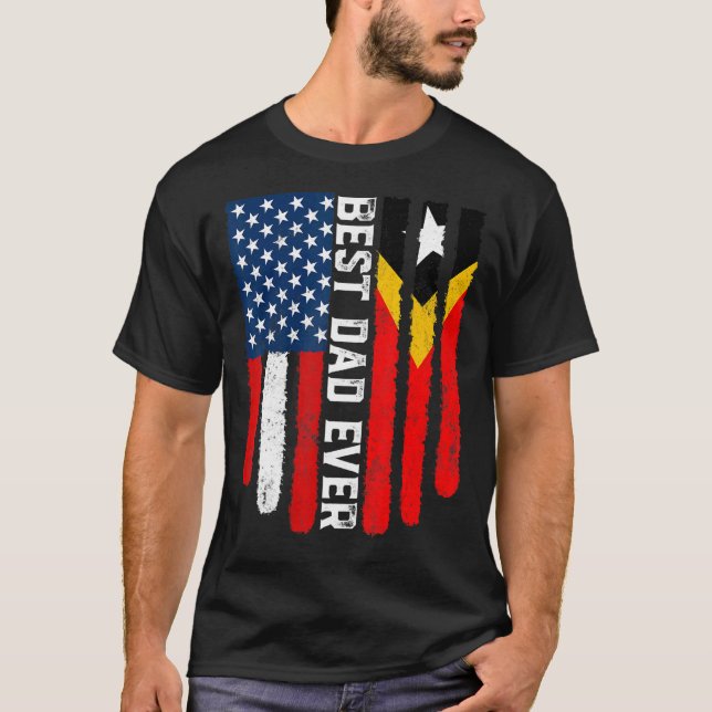 Camiseta Bandera Americana Timor Oriental Bandera Mejor Fam (Anverso)