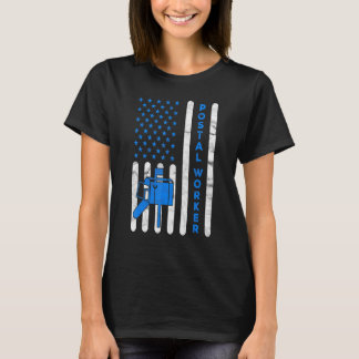Camiseta Bandera Americana Trabajador Postal Entrega Repart