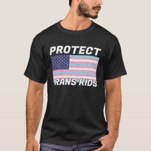 Camiseta Bandera Americana Transgénero Protect Trans Kids P