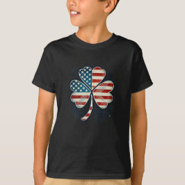 Camiseta Bandera Americana USA Clover St Patrics Day